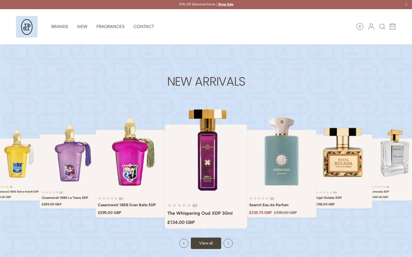 Theperfumedirectory homepage screenshot