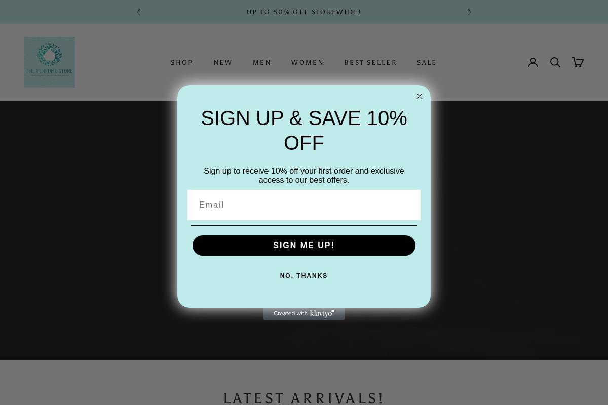Theperfumestoreinc homepage screenshot