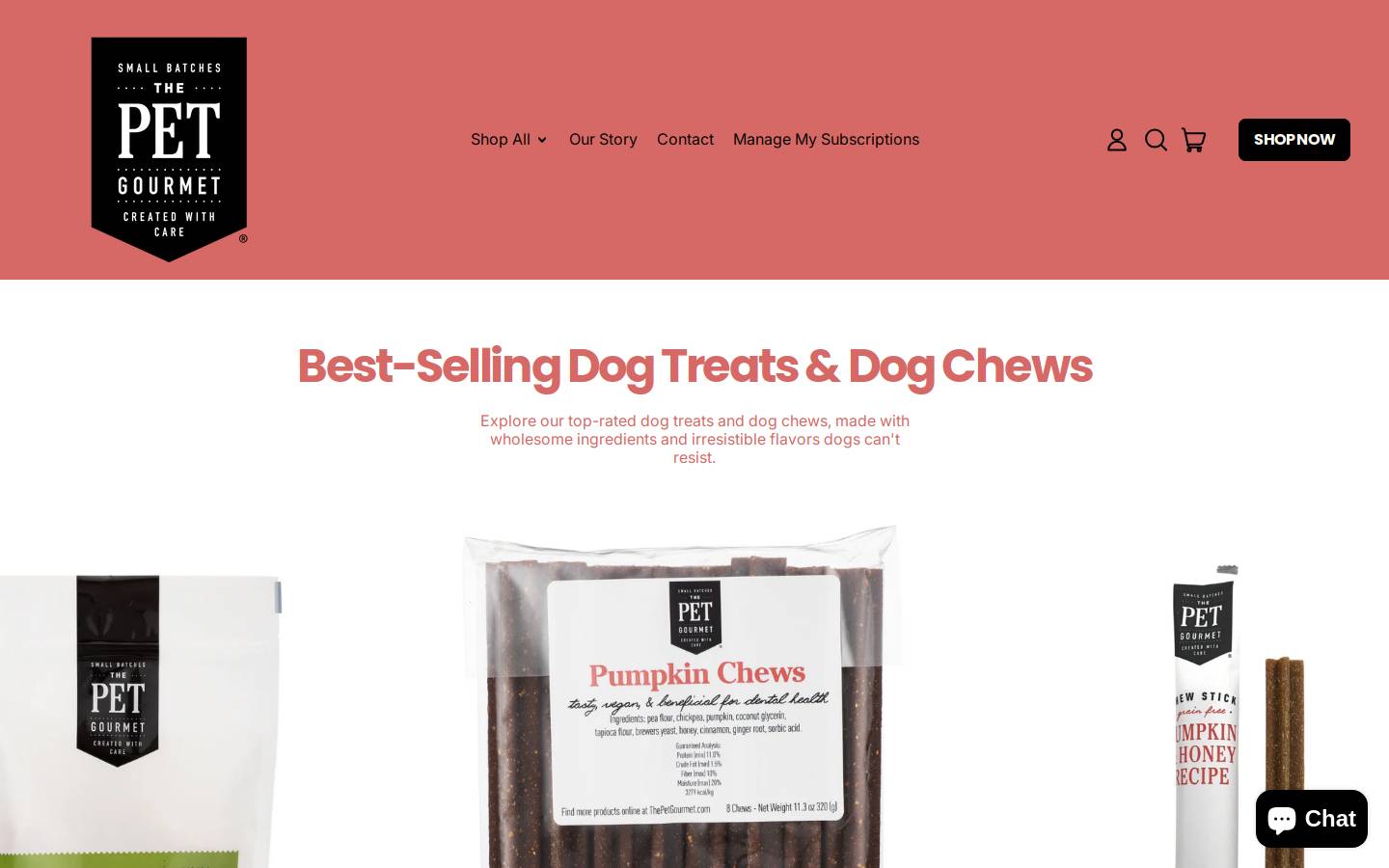 thepetgourmet.com homepage screenshot