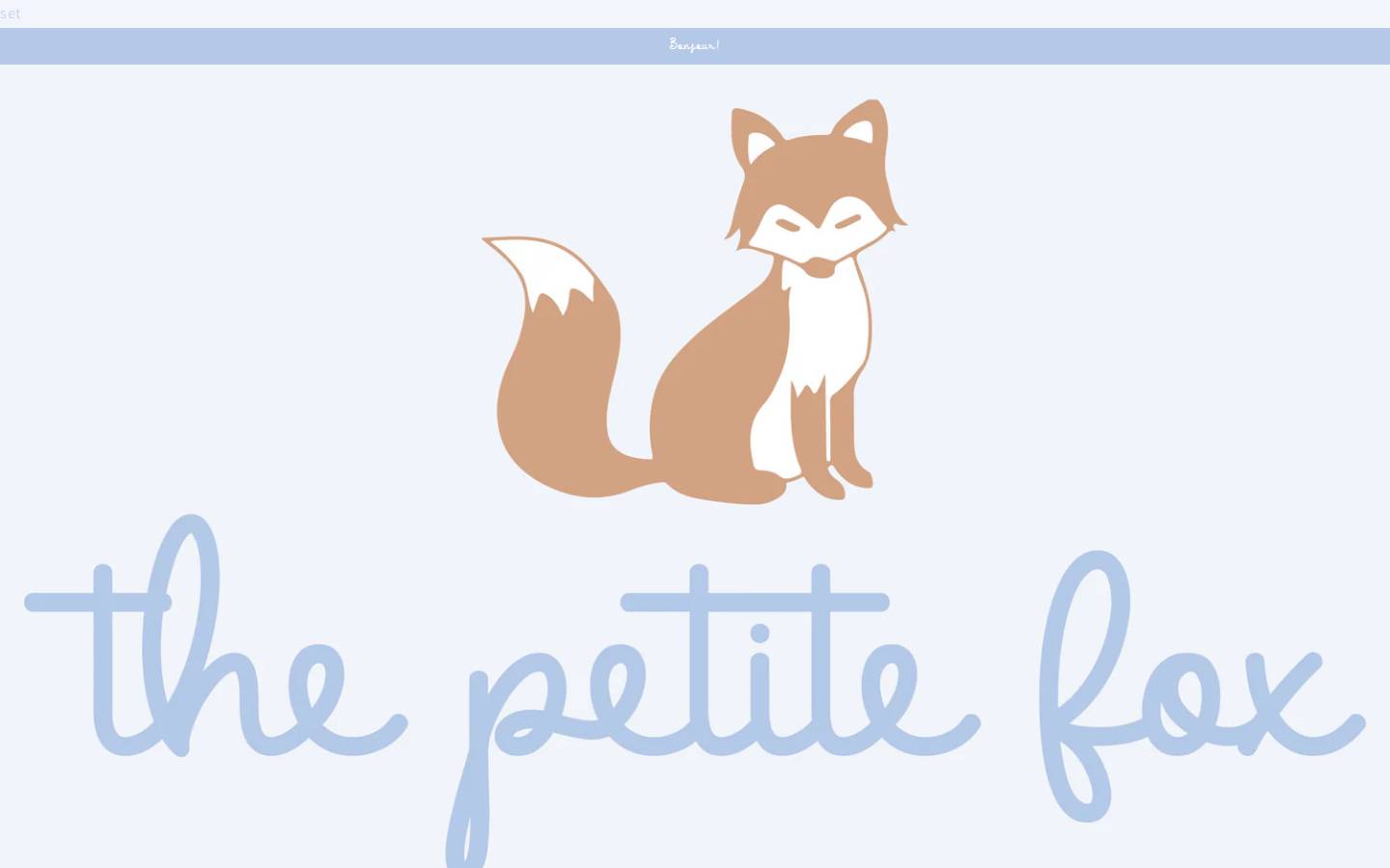 thepetitefox.com homepage screenshot