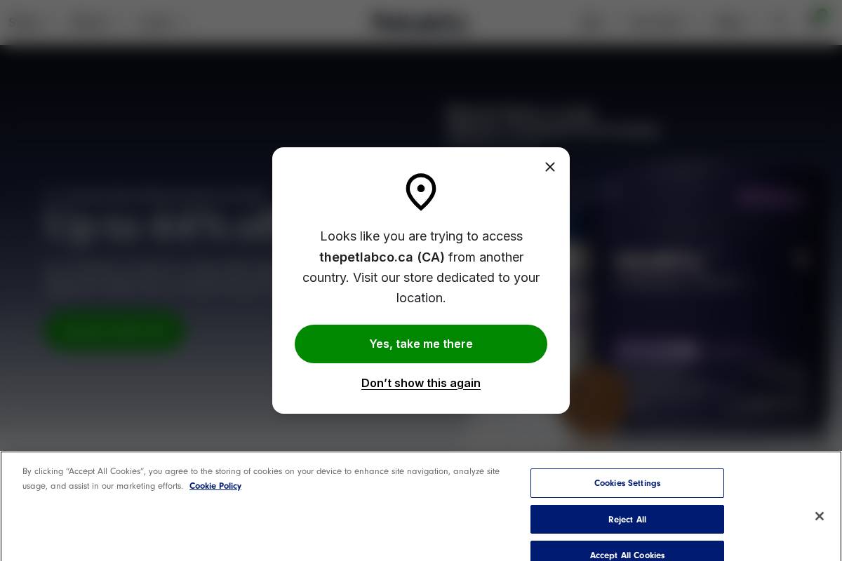 PetLab Co.  homepage screenshot