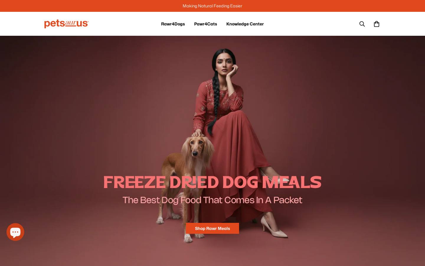 thepetsaurus.com homepage screenshot