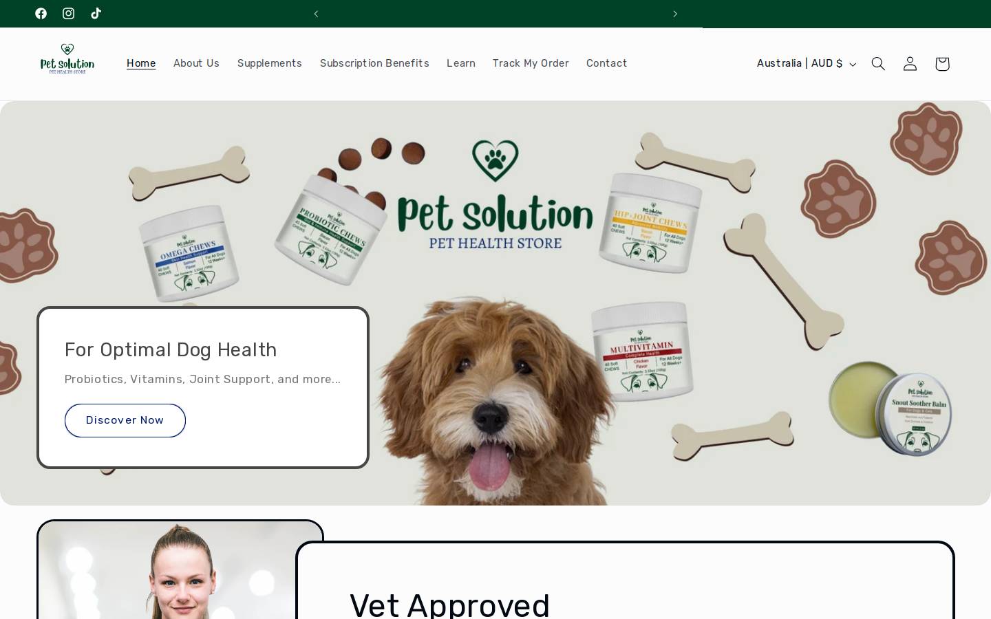 thepetsolution.com homepage screenshot