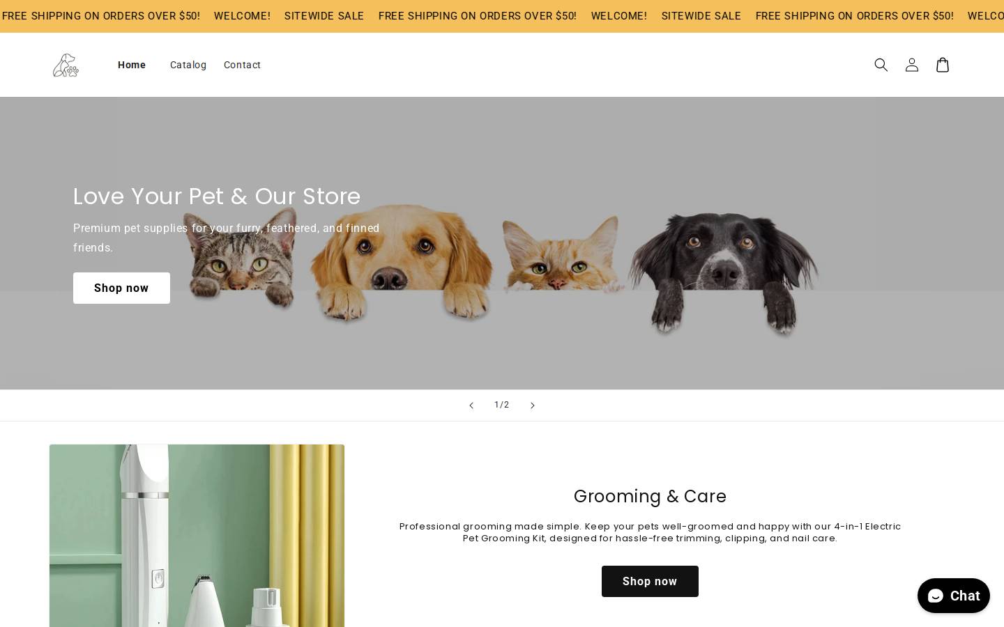 thepetstudio.store homepage screenshot