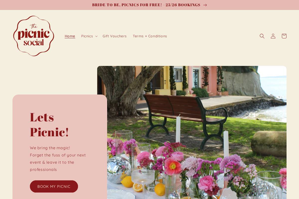 thepicnicsocial.nz homepage screenshot