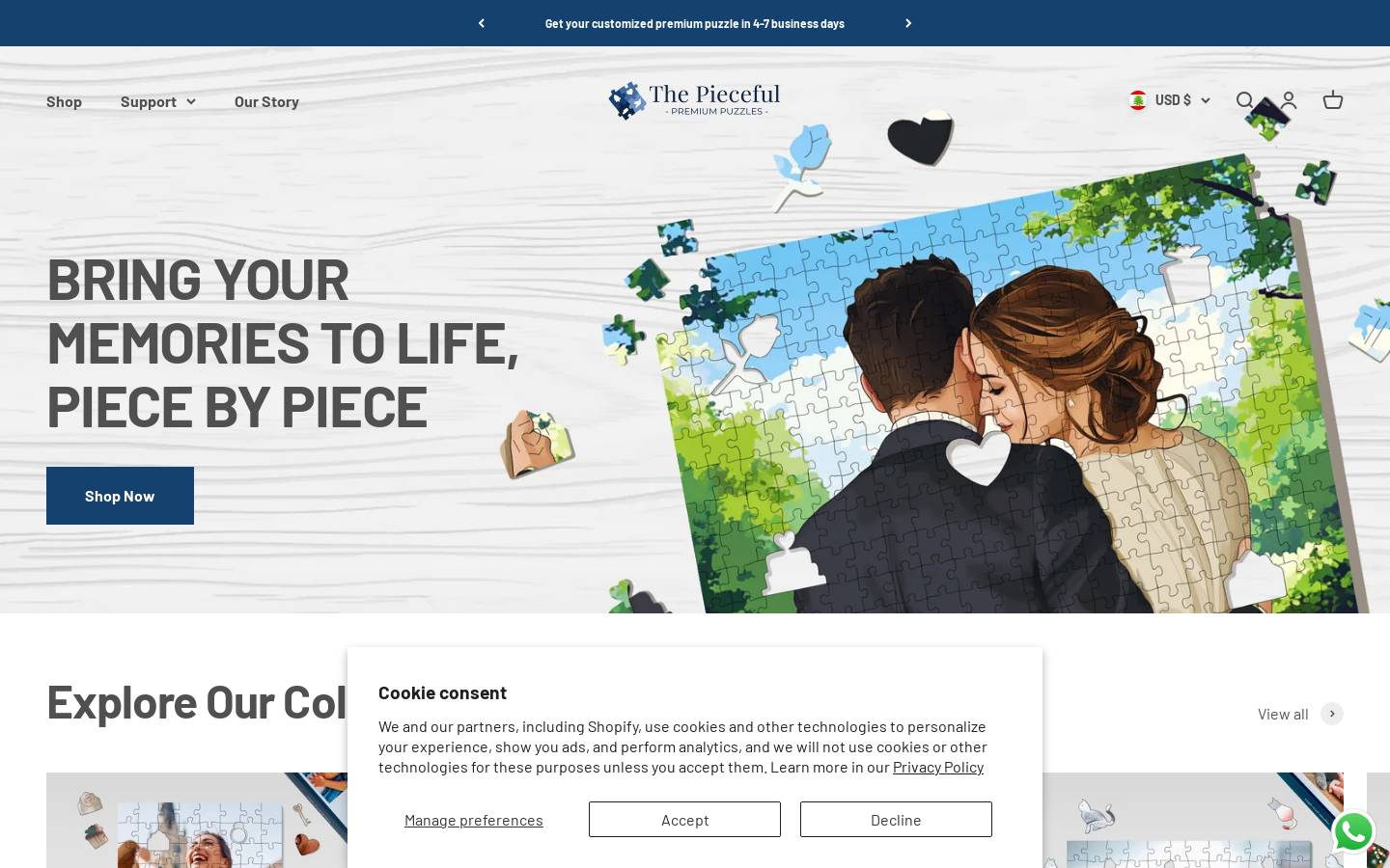 thepieceful.com homepage screenshot