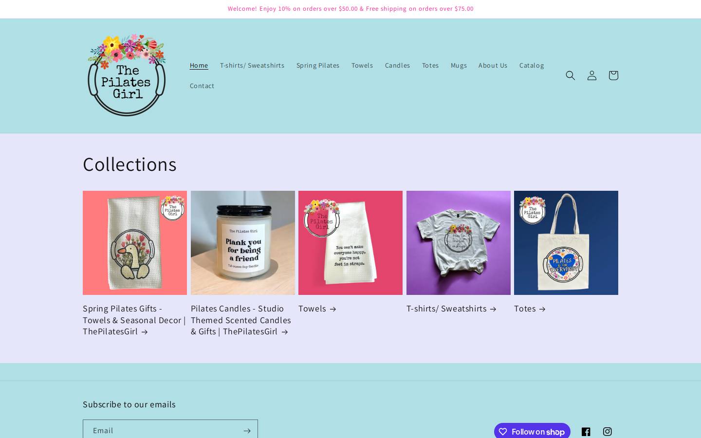 thepilatesgirl.co homepage screenshot