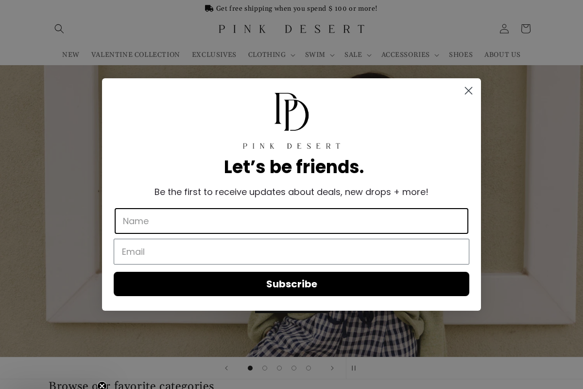 thepinkdesert.com homepage screenshot
