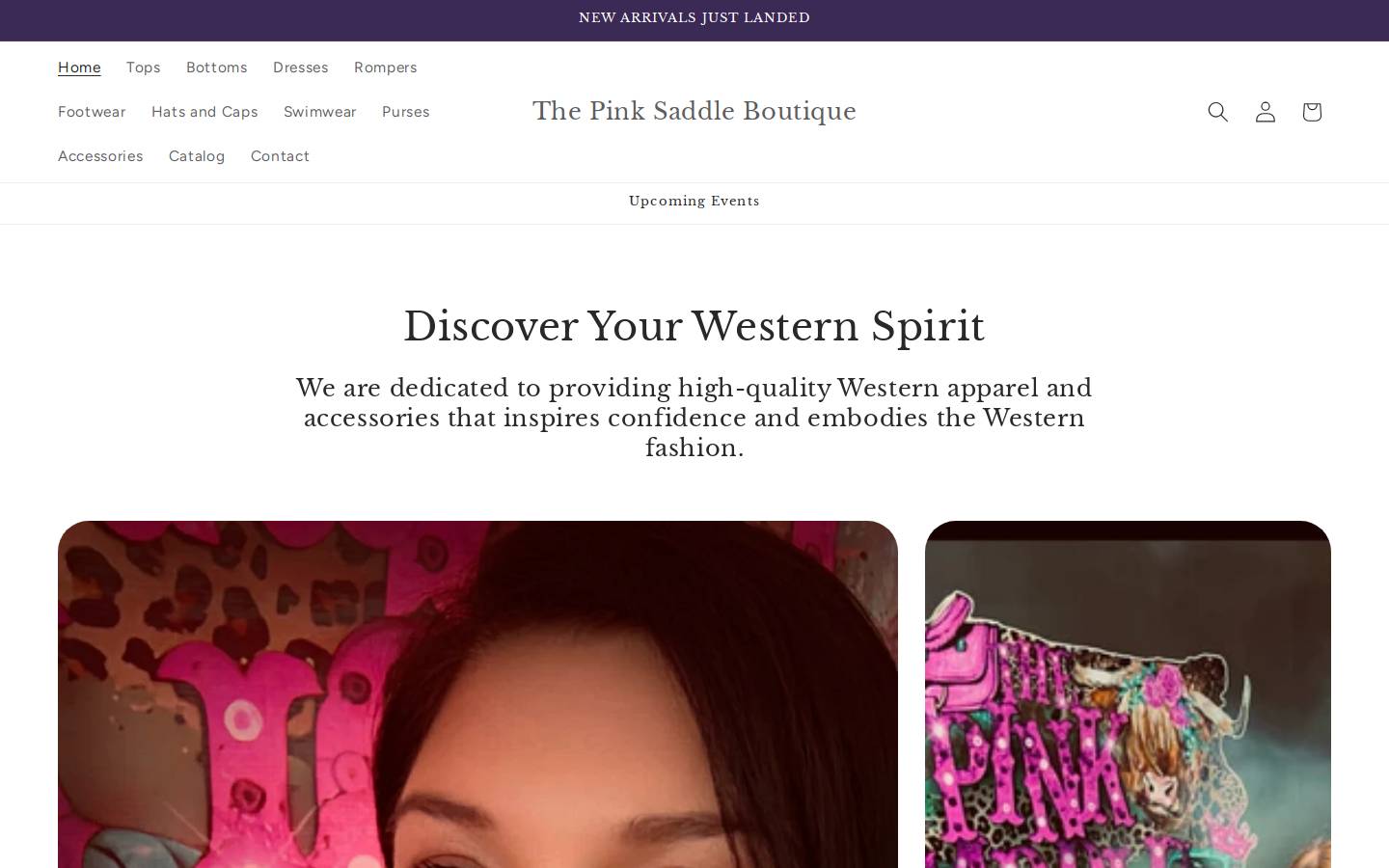 thepinksaddleboutiquellc.com homepage screenshot