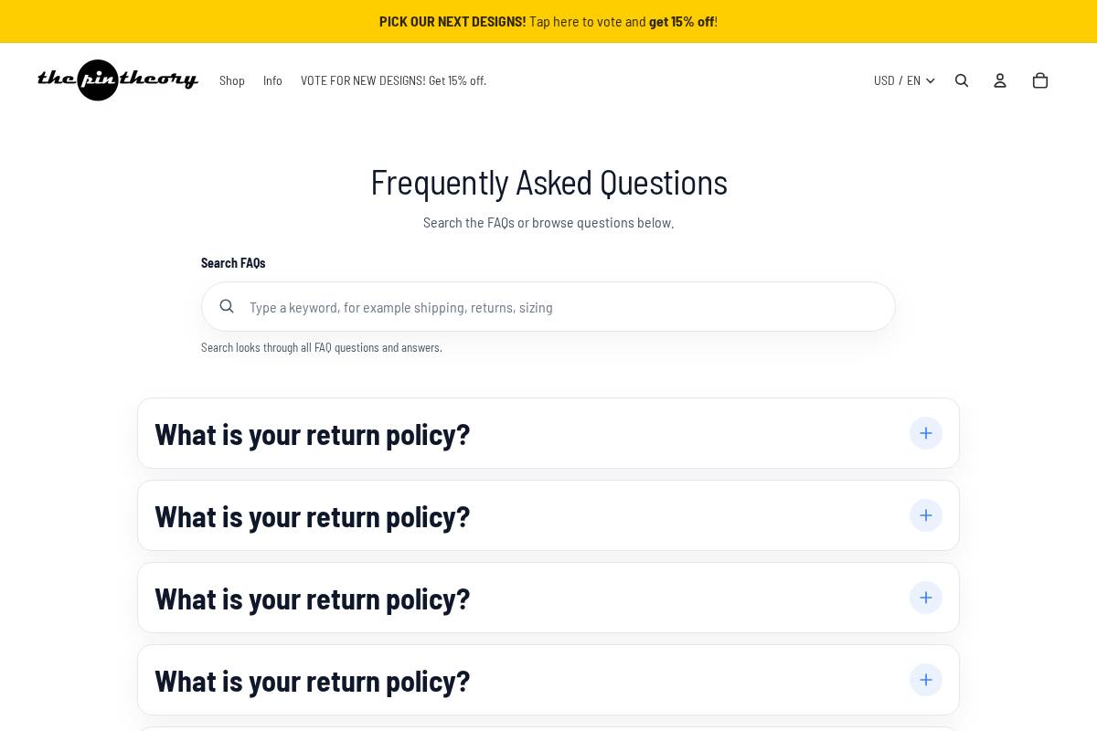 Thepintheory homepage screenshot