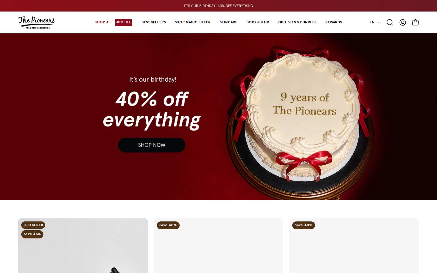 thepionears.com homepage screenshot