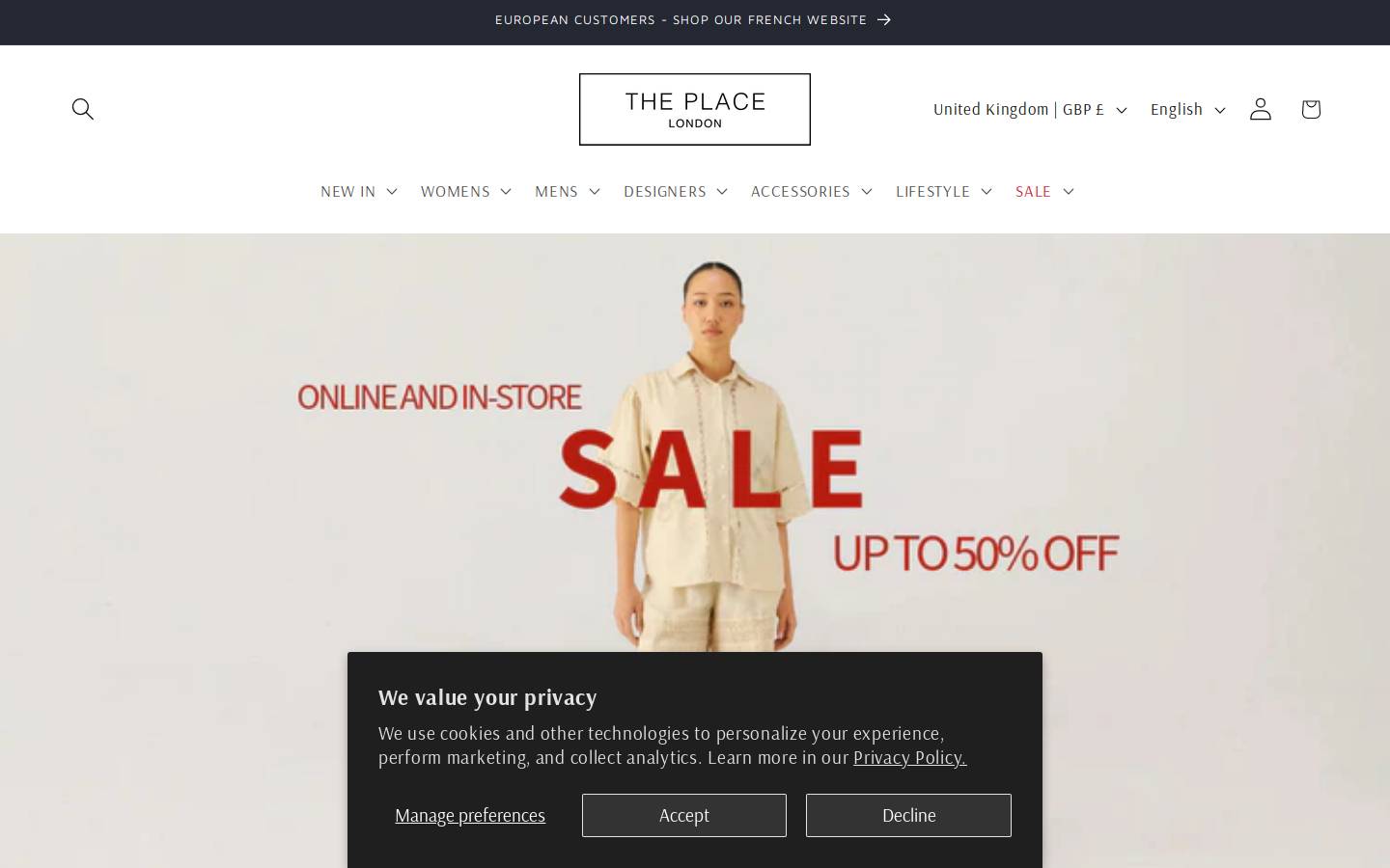 theplacelondon.co.uk homepage screenshot