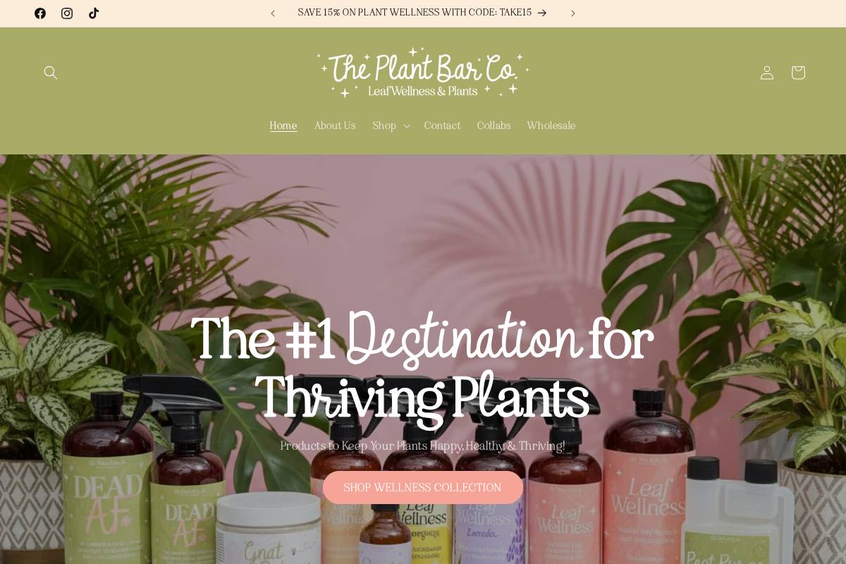 theplantbarco.com homepage screenshot