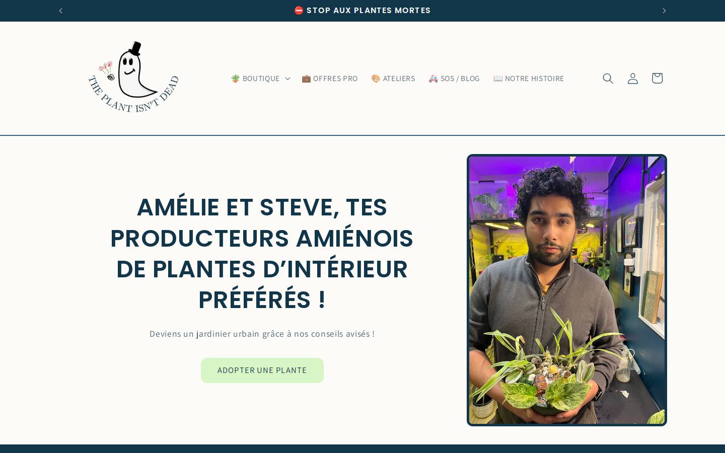 Theplantisntdead homepage screenshot