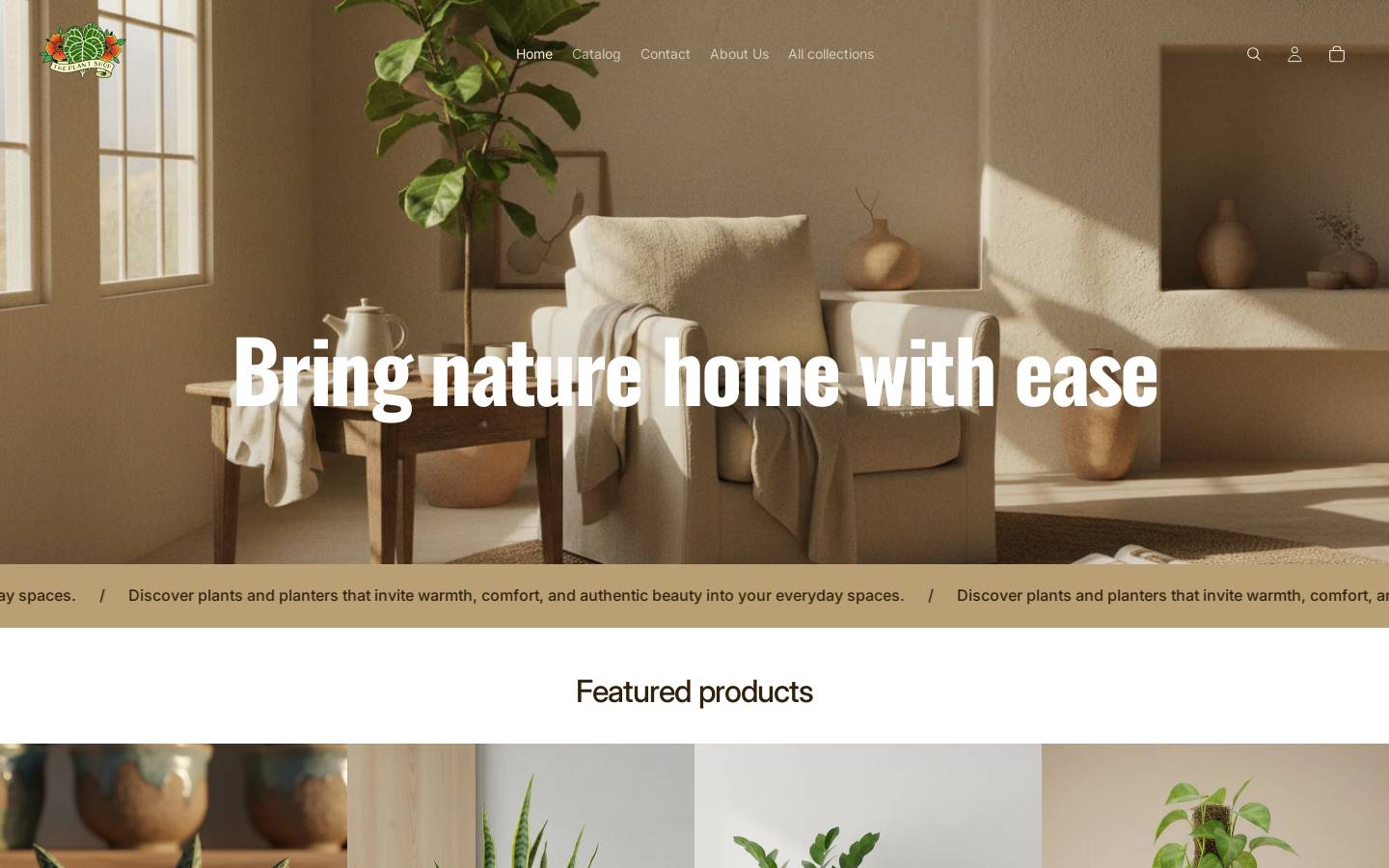 Theplantshopofnh homepage screenshot