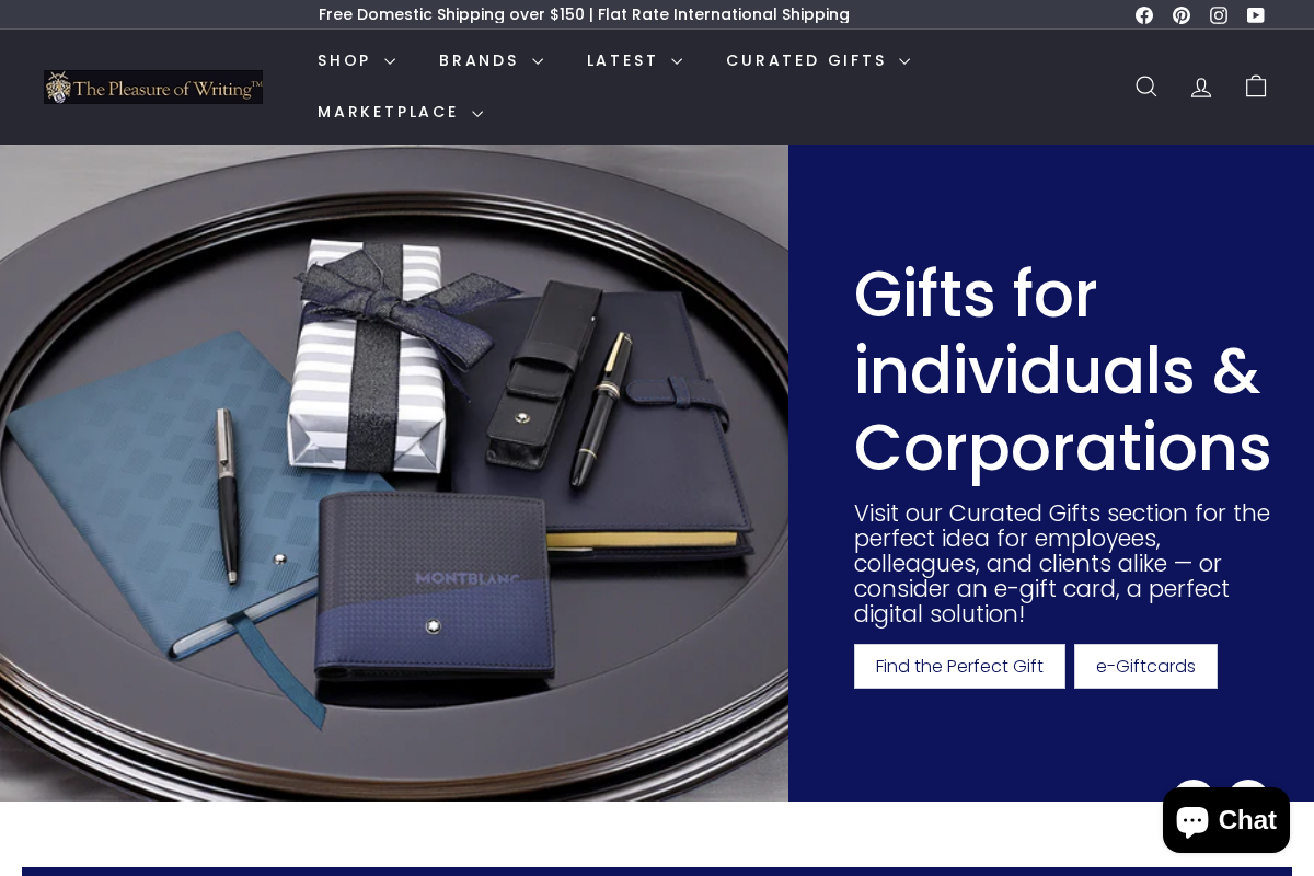 The Pleasure of Writing homepage screenshot