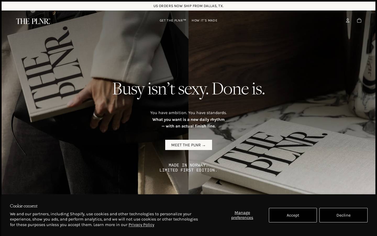 theplnr.com homepage screenshot