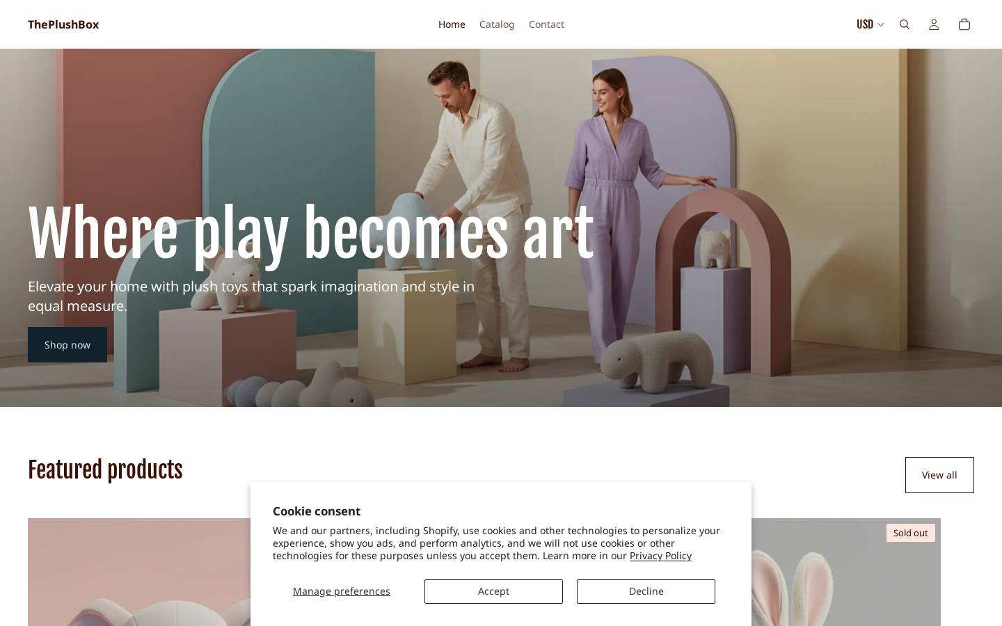 theplushbox.com homepage screenshot