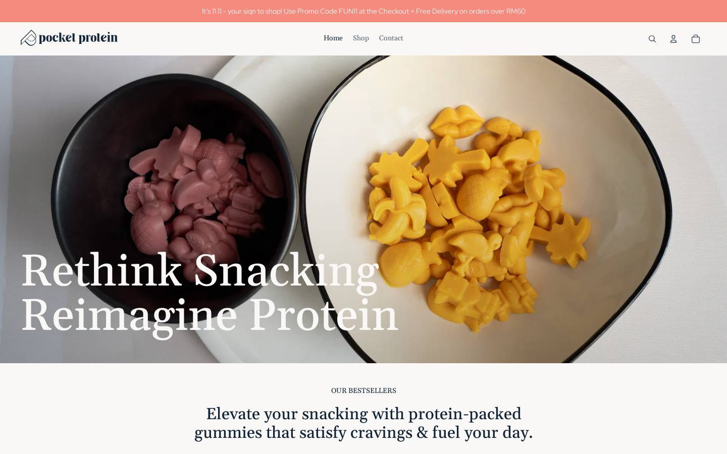 thepocketprotein.com homepage screenshot