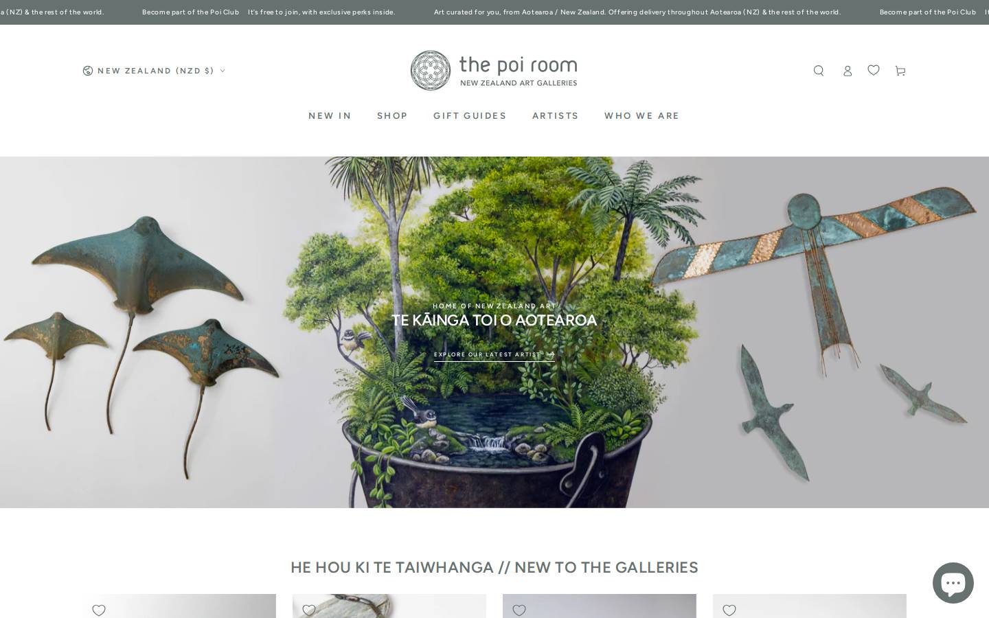 thepoiroom.co.nz homepage screenshot