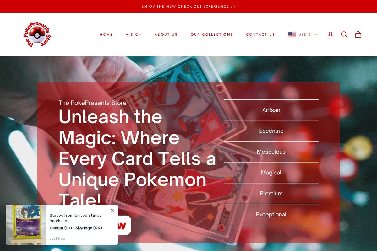thepokepresentstore.com homepage screenshot