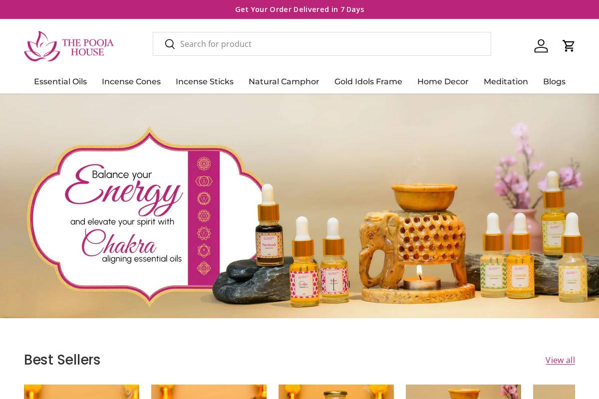 thepoojahouse.com homepage screenshot