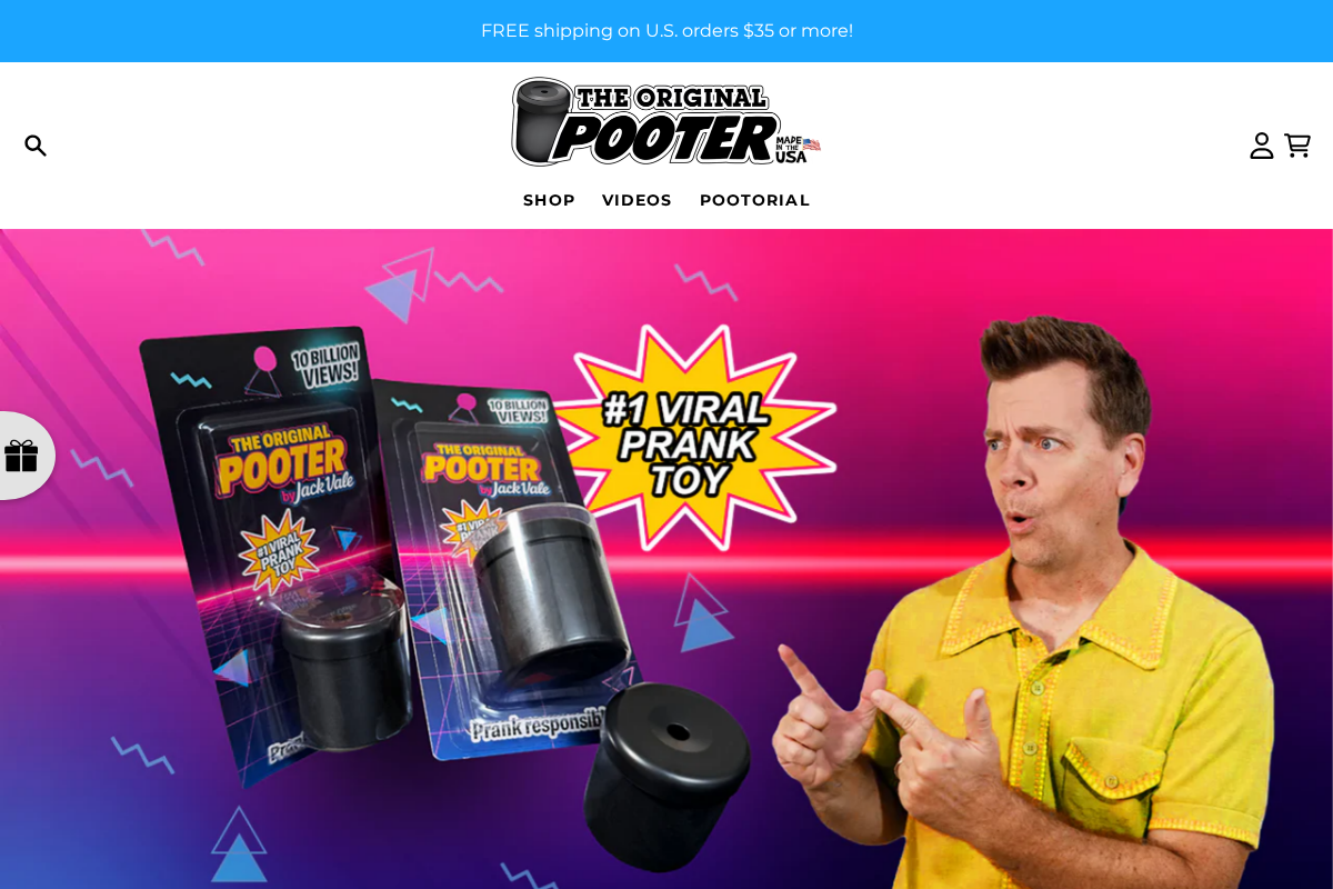 The Pooter - Fart Like a Man. homepage screenshot