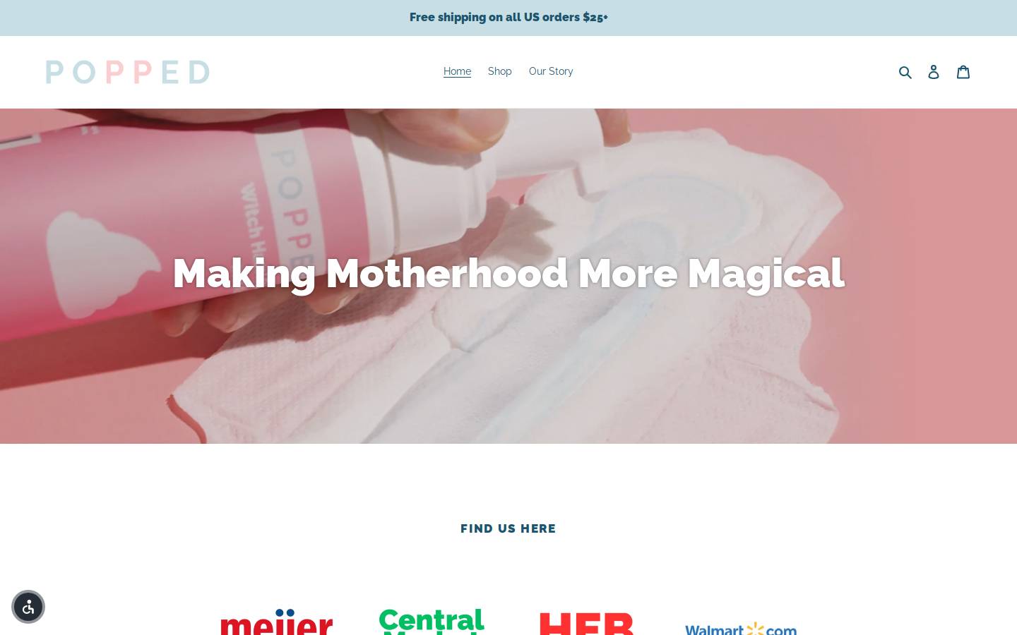 thepoppedshop.com homepage screenshot
