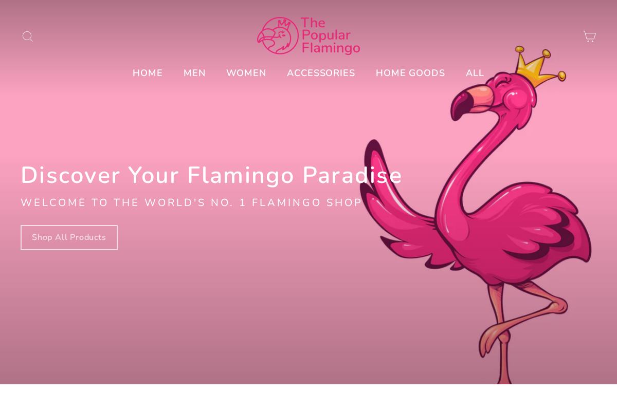Thepopularflamingo homepage screenshot