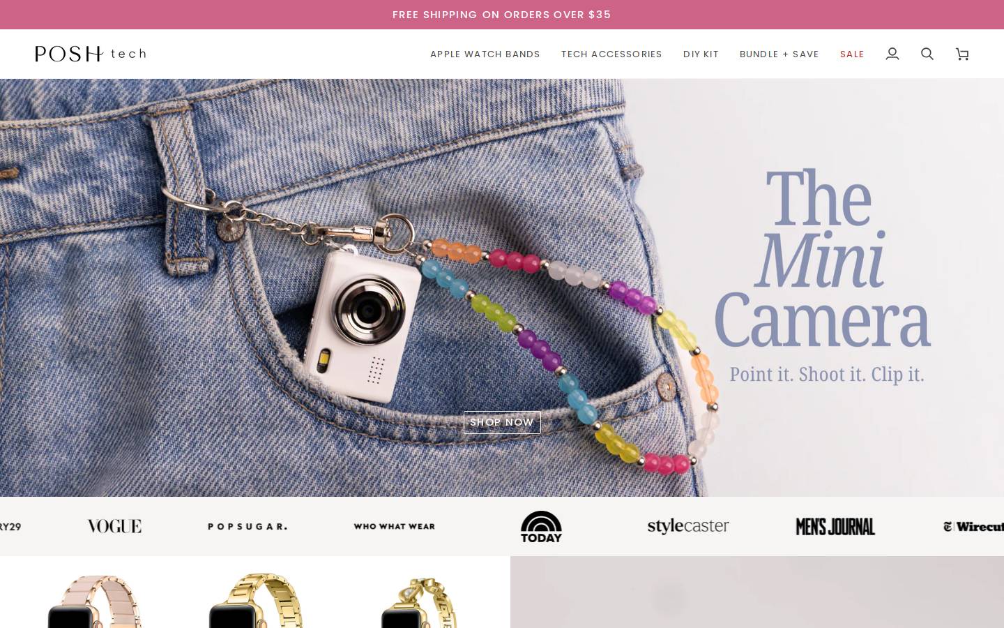 theposhtech.com homepage screenshot