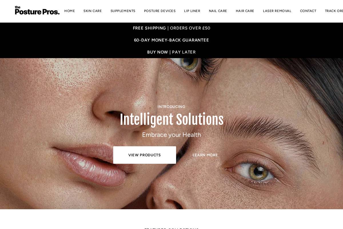 Theposturepros homepage screenshot