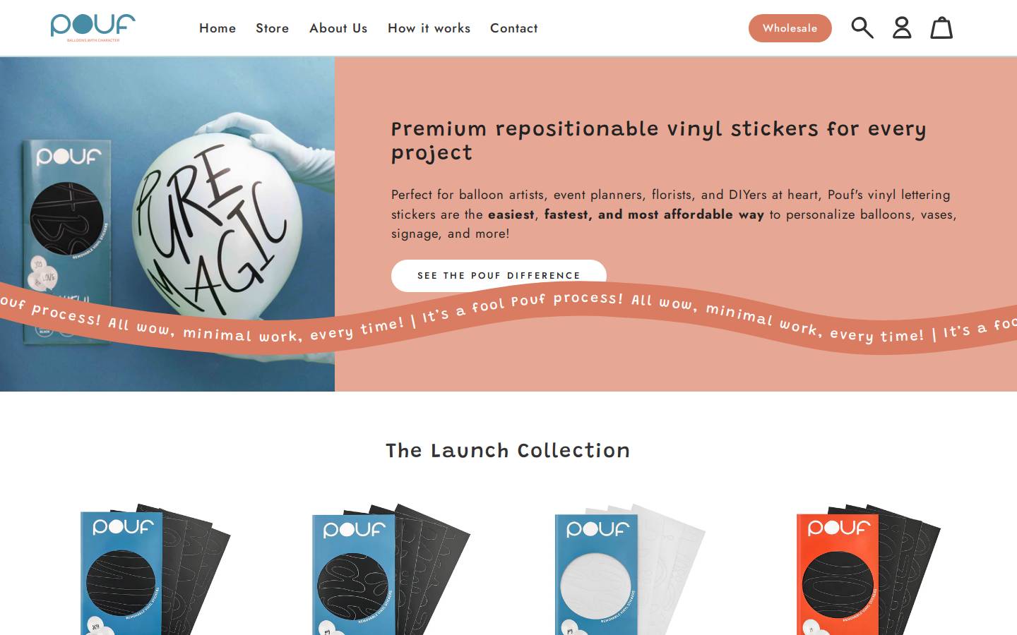 thepoufpeople.com homepage screenshot