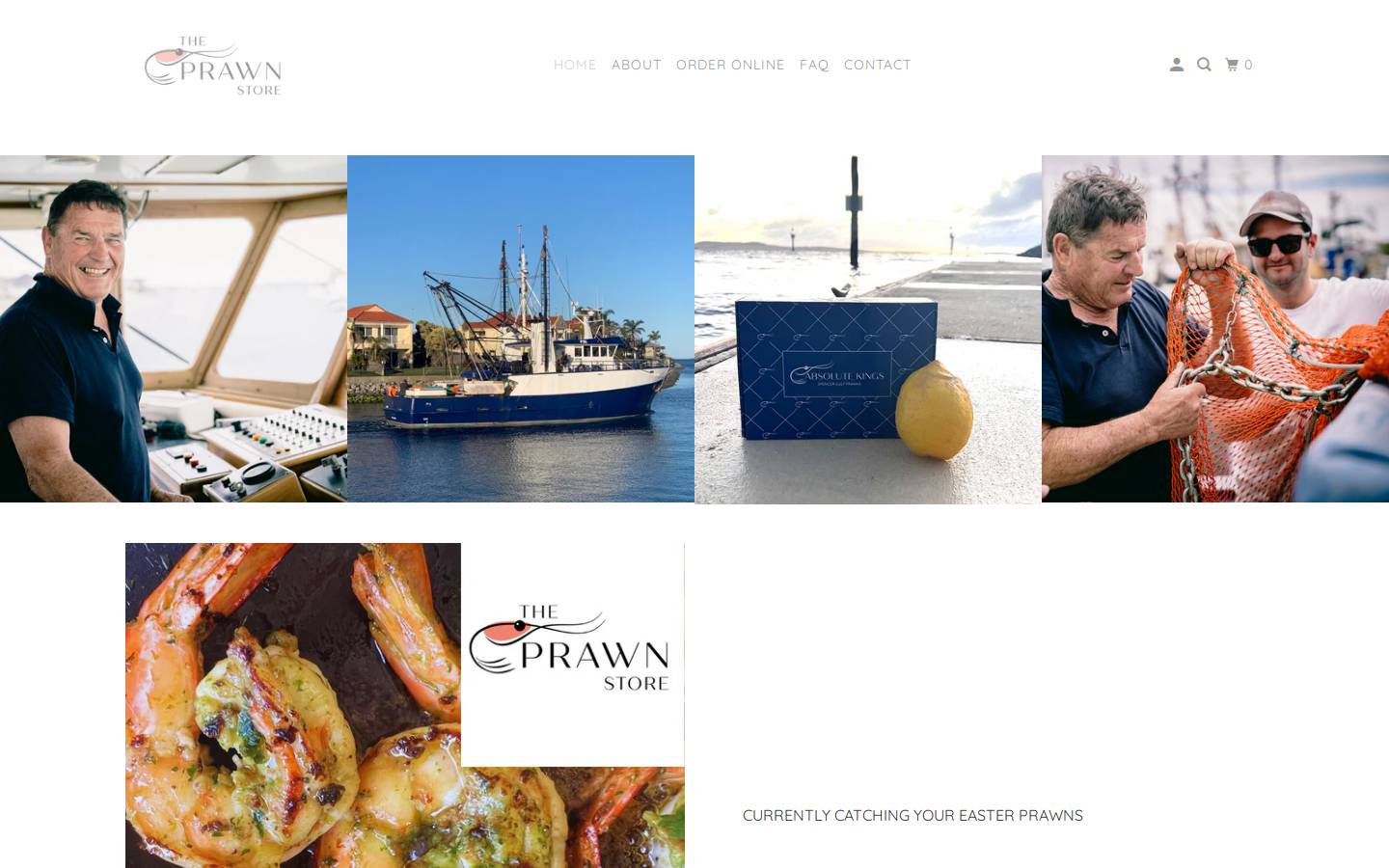 theprawnstore.com homepage screenshot