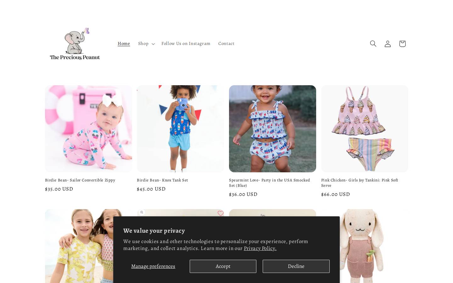 thepreciouspeanut.com homepage screenshot