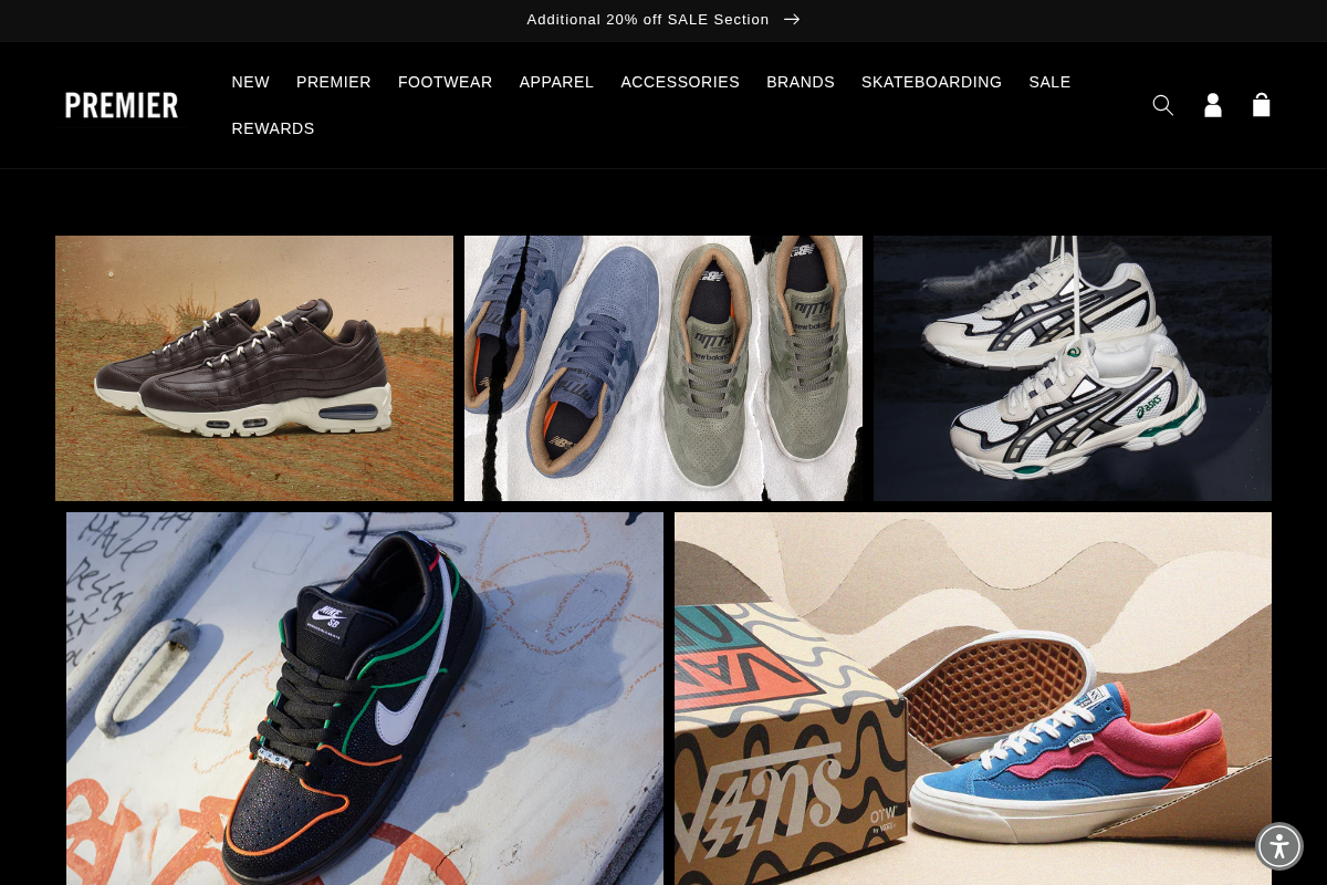 Premier homepage screenshot