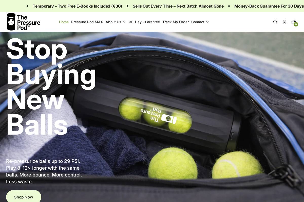 thepressurepod.com homepage screenshot