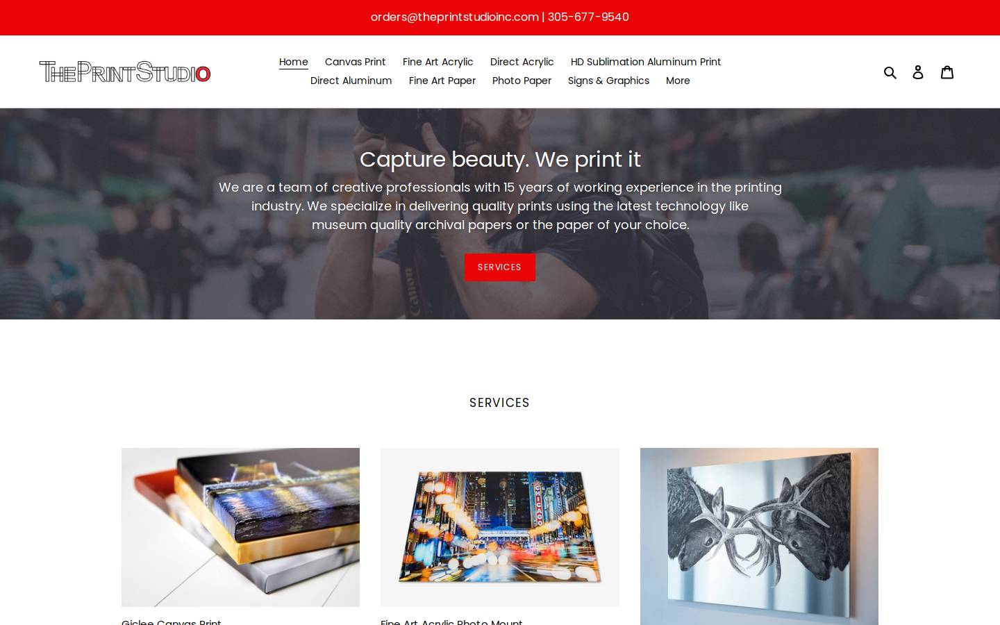 theprintstudioinc.com homepage screenshot