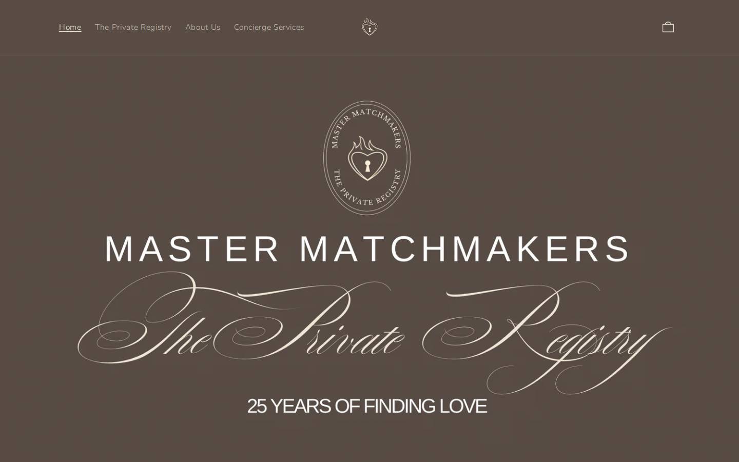 theprivateregistry.com homepage screenshot