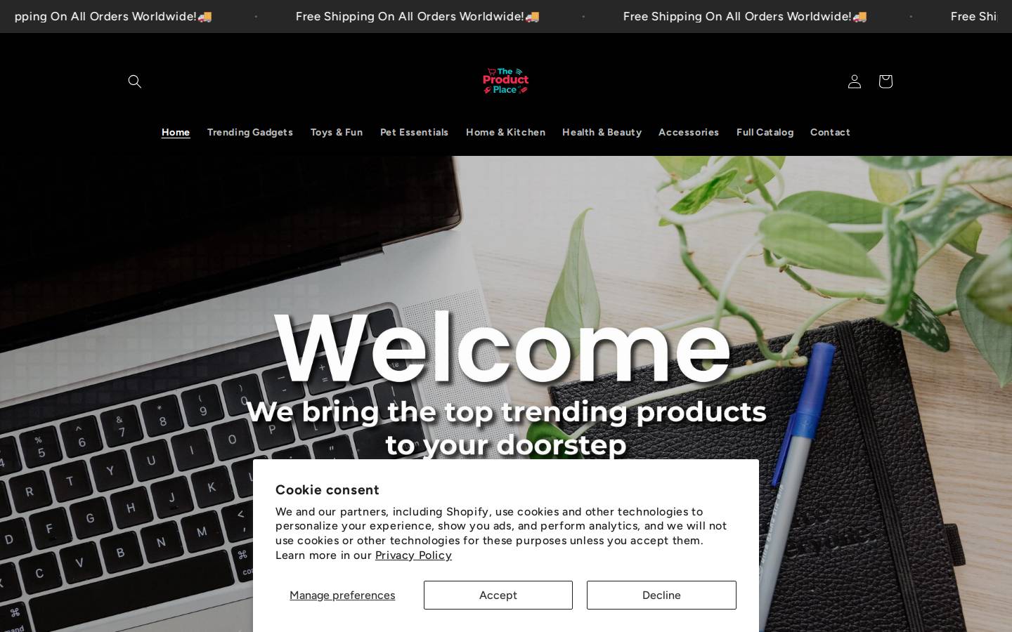 theproductplace.store homepage screenshot
