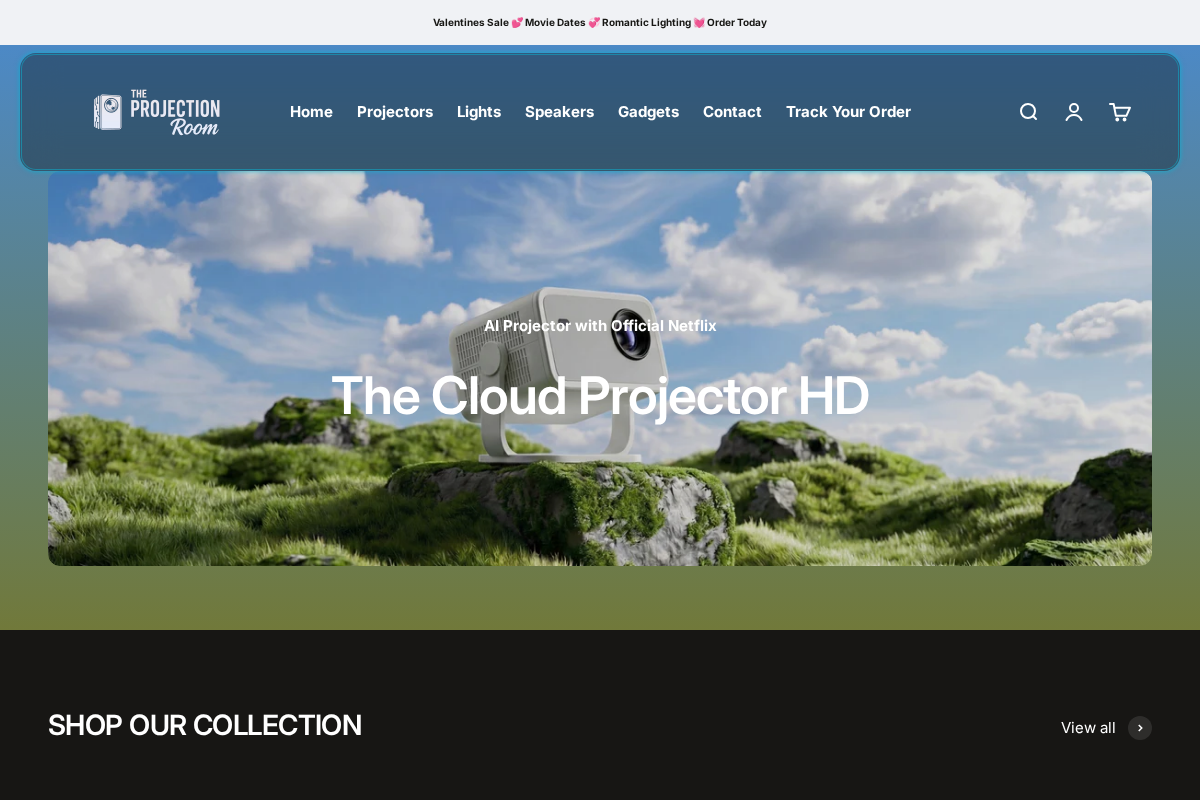 The Projection Room homepage screenshot