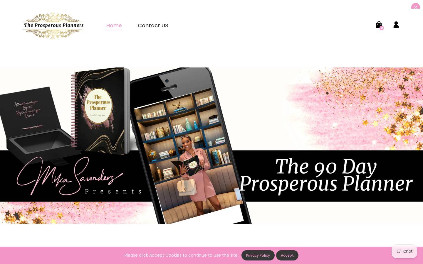 theprosperousplanners.com homepage screenshot