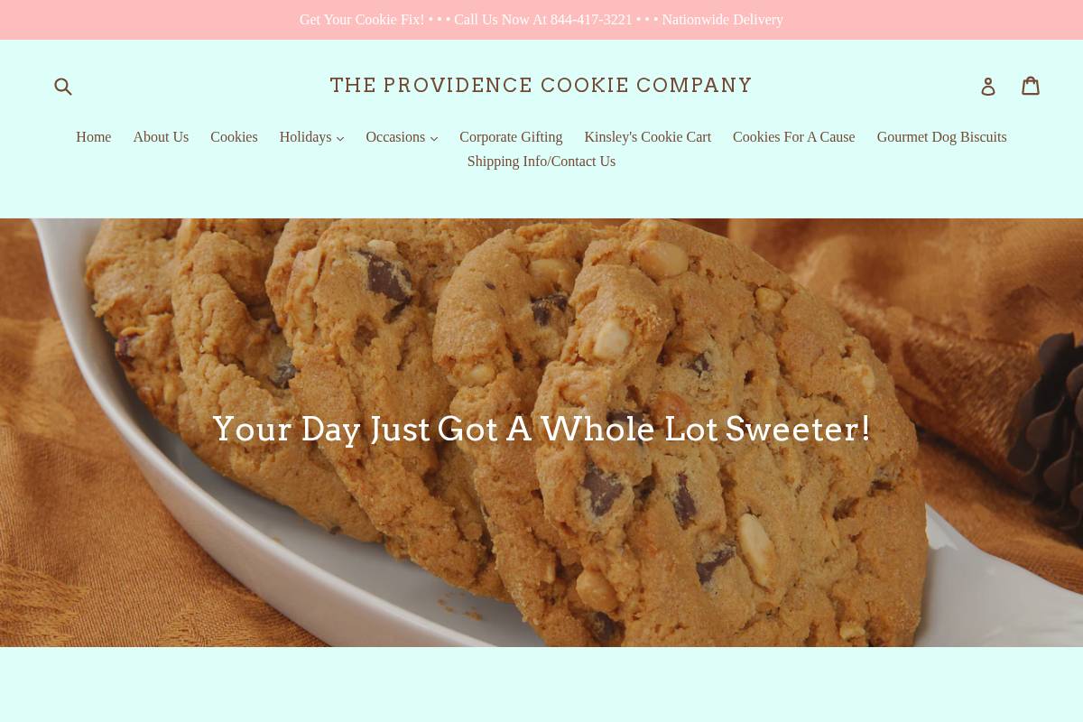 theprovidencecookiecompany.com homepage screenshot