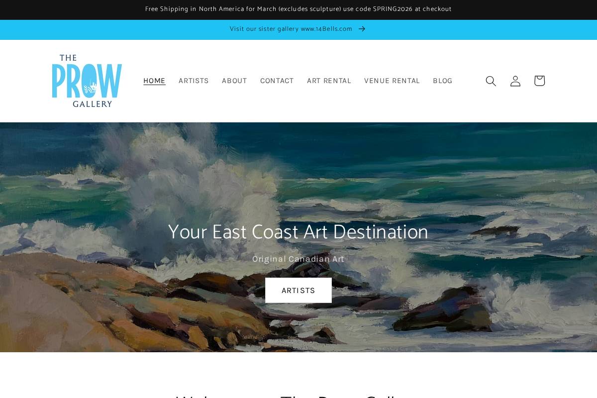 theprowgallery.com homepage screenshot