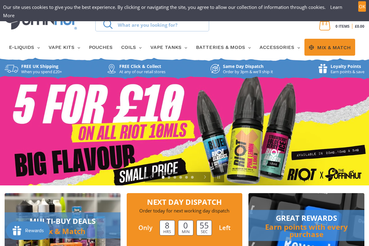 The Puffin Hut homepage screenshot