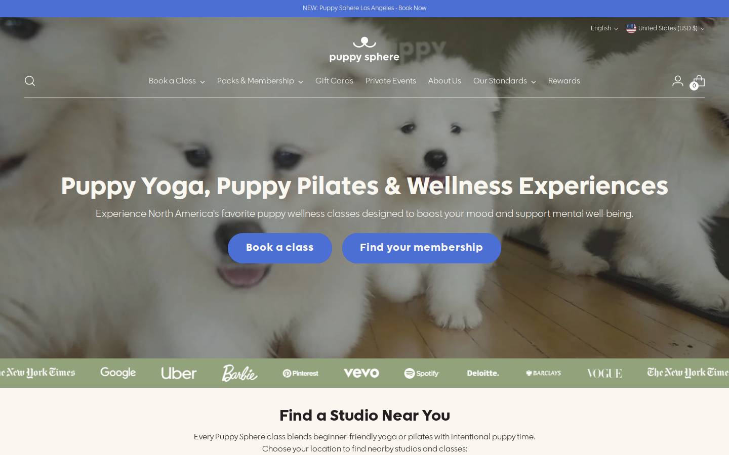 thepuppysphere.com homepage screenshot