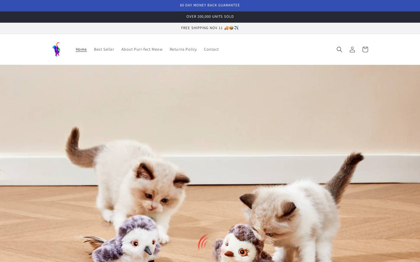 thepurrfectmeow.com homepage screenshot