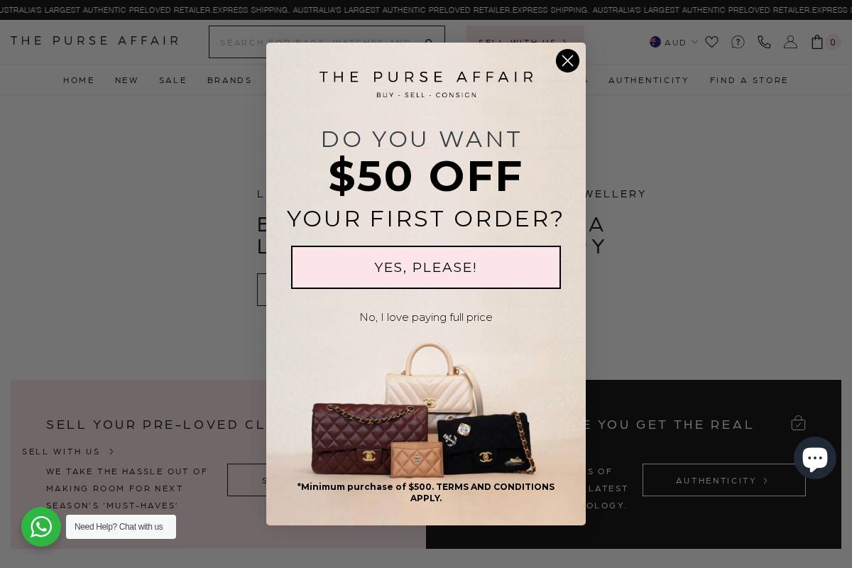 thepurseaffair.com homepage screenshot