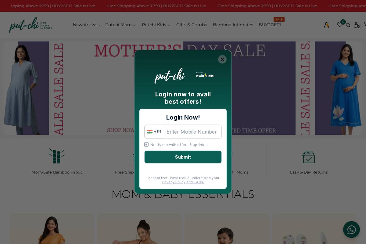 theputchi.com homepage screenshot