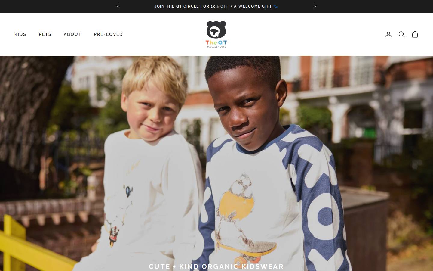 The QT homepage screenshot