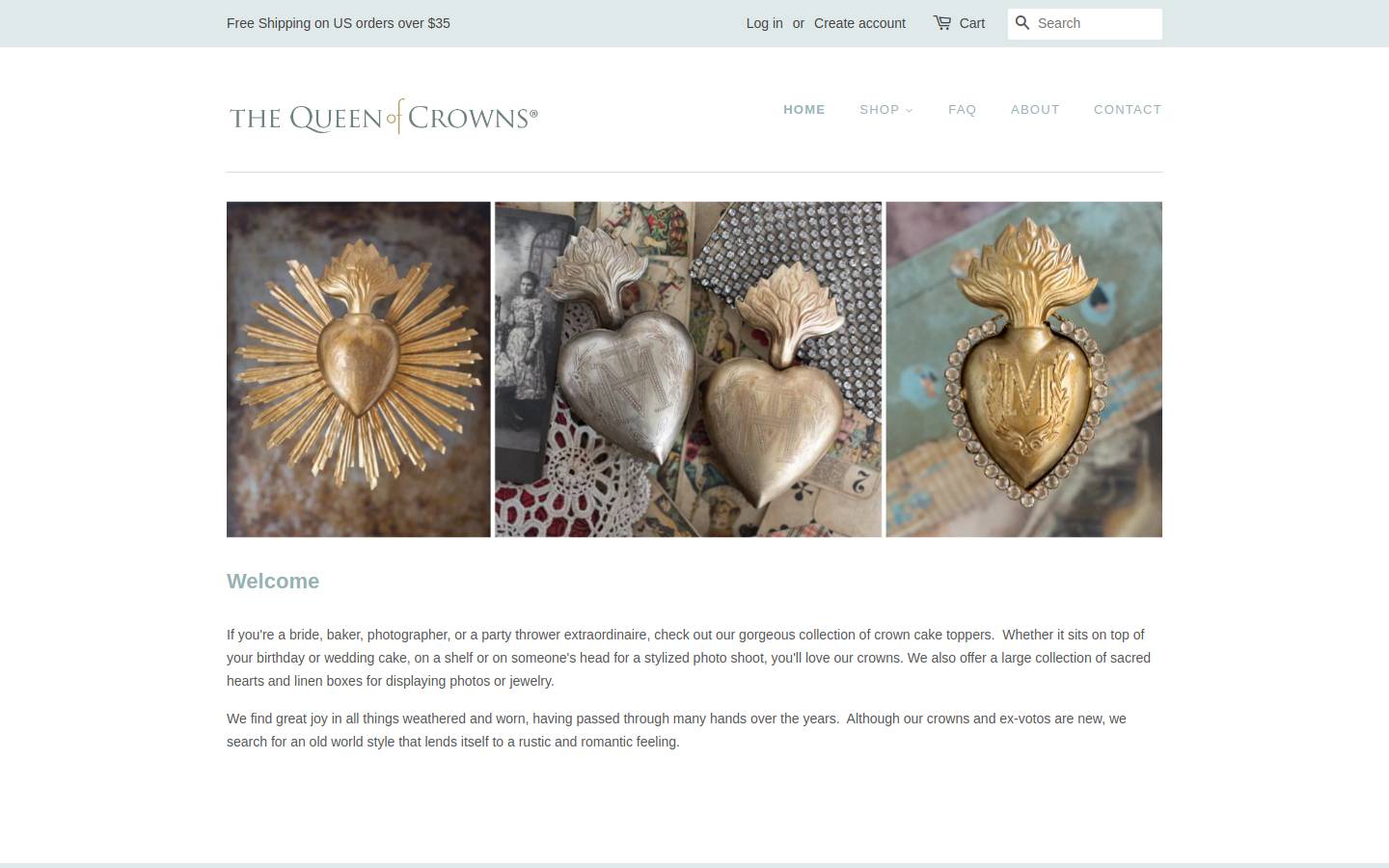 thequeenofcrowns.com homepage screenshot